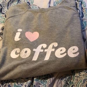 I <3 comfy distressed fleece sweater